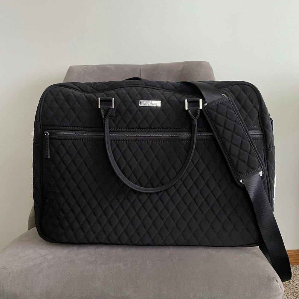 NWT Vera Bradley Grand Traveler Weekender Classic Black